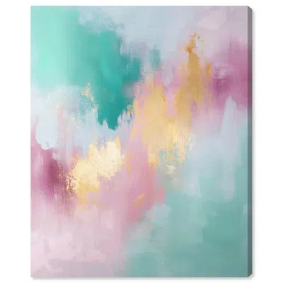 Art Remedy Pastel Dreams Mist Canvas Colorful Abstract By  In Wrapped Canvas