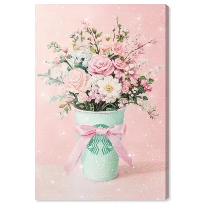 Art Remedy Pastel Floral Coffee Cup Canvas Print Glam Art Prints By  In Gallery Wrapped