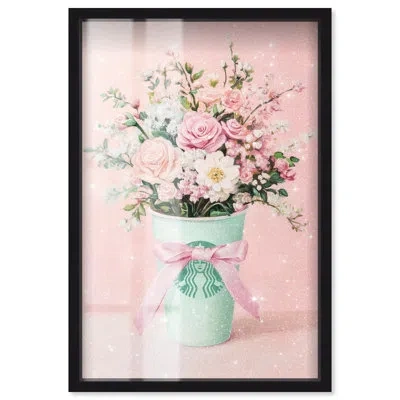 Art Remedy Pastel Floral Coffee Cup Shadowbox Print Glam Art Prints By  In Black