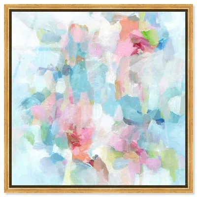 Art Remedy Pastel Layers - Ira Colmeva Framed Acrylic Abstract Oversized Print By , Gold Frame, 44 X  In Multi