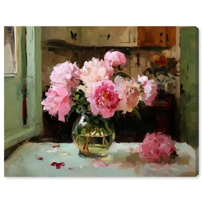 Art Remedy Peonies In Sunlight I Kitchen Art Canvas Print By  In Gallery Wrapped