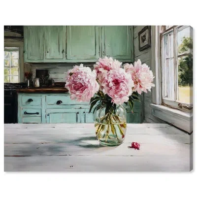 Art Remedy Peonies In Sunlight Ii Kitchen Art Canvas Print By  In Gallery Wrapped