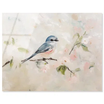 Art Remedy Perched Messenger I Farmhouse Art Acrylic Print By  In Blue
