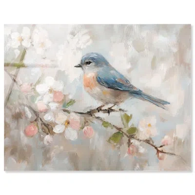 Art Remedy Perched Messenger Ii Farmhouse Art Acrylic Print By  In Blue