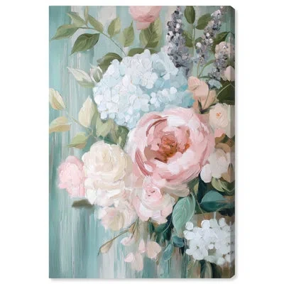 Art Remedy Petals Of Spring Ii Canvas Pastel Floral Art By  In Wrapped Canvas