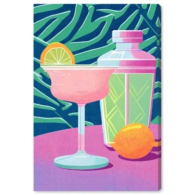 Art Remedy Pink Cocktail Drinks And Spirits Wall Art By  In Wrapped Canvas