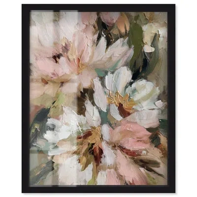 Art Remedy Pink Spring Farmhouse Art Shadowbox Print By  In Black
