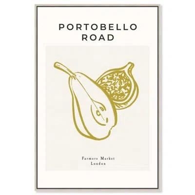 Art Remedy Portobello Road Avocado Canvas Modern Kitchen Print By  In Black Framed