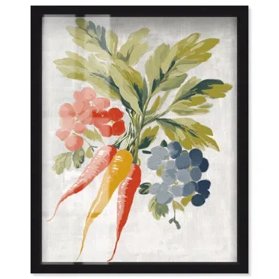 Art Remedy Rabbit's Bouquet Ii Kitchen Art Shadowbox Print By  In Black