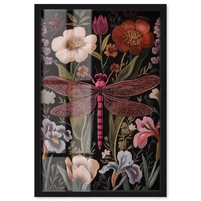 Art Remedy Ruby Reed Rider I Shadowbox Print Botanical Decor By  In Black