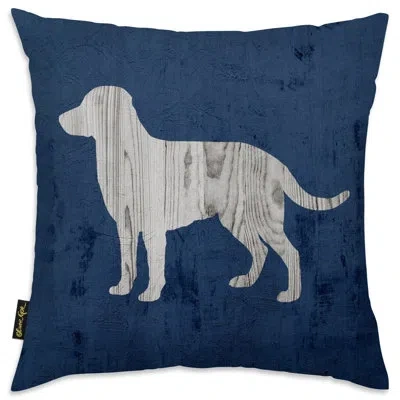 Art Remedy Rustic Dog Love Denim Throw Pillow