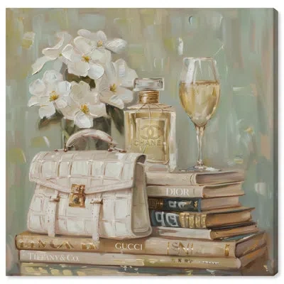 Art Remedy Sage Green Glam Canvas By , Frame In Wrapped Canvas,wrapped Canvas