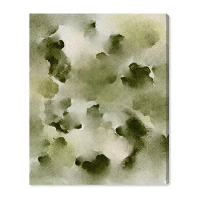 Art Remedy "scented Cedar" Giclee Abstract Canvas Art In Green
