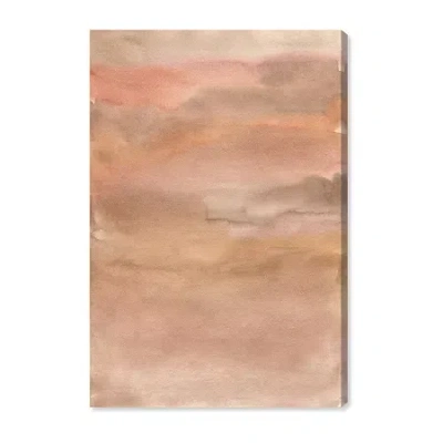 Art Remedy "sienna Pigments Blend" Giclee Abstract Canvas Art In Brown