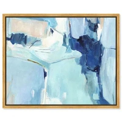 Art Remedy Silent Currents I - Ira Colmeva Framed Canvas Abstract Oversized Print By , Gold Frame, 60 In Multi