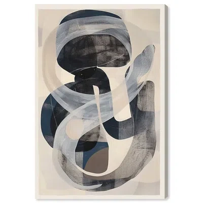Art Remedy Slither Framed Abstract Shapes 1 Piece Canvas Wall Art 57625 In Wrapped Canvas
