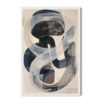 Art Remedy "slither" Giclee Abstract Canvas Art In Black