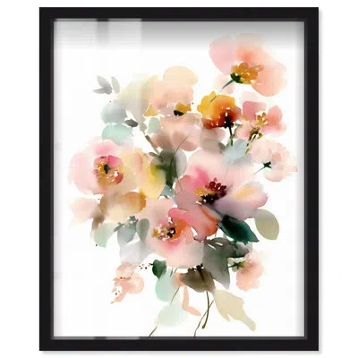 Art Remedy Soft Bloom Cascade I Shadowbox Print Spring Wall Decor By  In Black