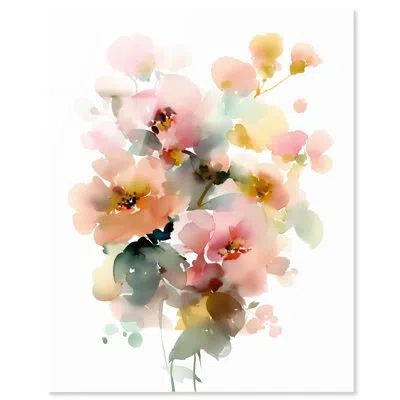 Art Remedy Soft Bloom Cascade Ii Acrylic Print Spring Wall Decor By  In Pink