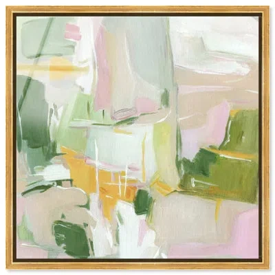 Art Remedy Soft Emergence Iii - Ira Colmeva Framed Acrylic Abstract Oversized Print By , Gold Frame,  In Multi