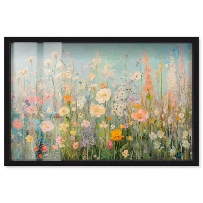 Art Remedy Soft Focus Flora Ii Shadowbox Print Colorful Floral Art By  In Black