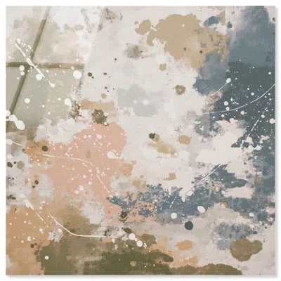 Art Remedy Splatter Effect Ii Abstract Art Acrylic Print By  In Blue