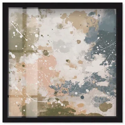 Art Remedy Splatter Effect Ii Abstract Art Shadowbox Print By  In Black