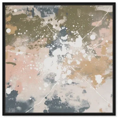 Art Remedy Splatter Effect Iii Abstract Art Canvas Print By  In Black Frame