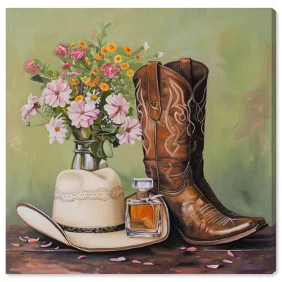 Art Remedy Spring Green Cowboy Necessities Canvas Trendy Cowboy Decor By  In Wrapped Canvas