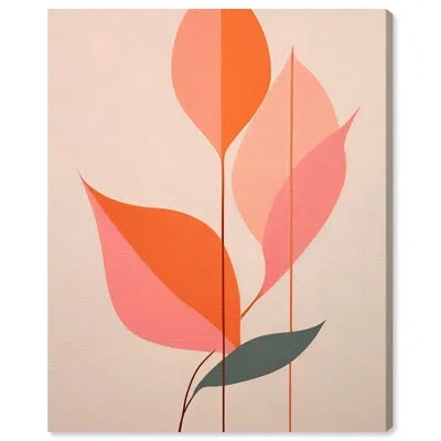 Art Remedy Spring Leaf Canvas Modern Midcentury By  In Wrapped Canvas