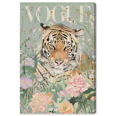 Art Remedy Spring Magazine Tiger Canvas Vintage Animal Art By  In Wrapped Canvas