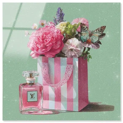 Art Remedy Spring Shopping Bag Glam Art Acrylic Print By  In Pink
