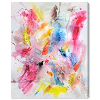 Art Remedy Spring Splash Canvas Tropical Abstract Wall Art By  In Wrapped Canvas