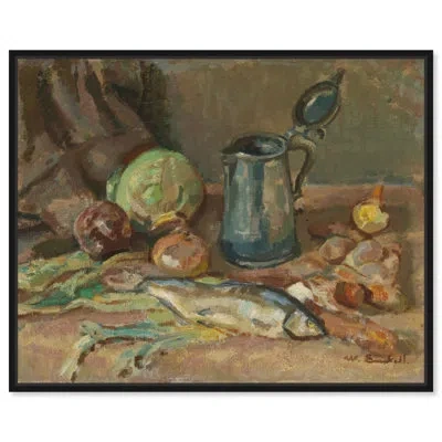 Art Remedy Still Life 1912 Canvas Vintage Kitchen Wall Art By  In Black Framed