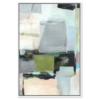 Art Remedy Still Structure I - Ira Colmeva Framed Acrylic Abstract Oversized Print By , White Frame,  In Multi