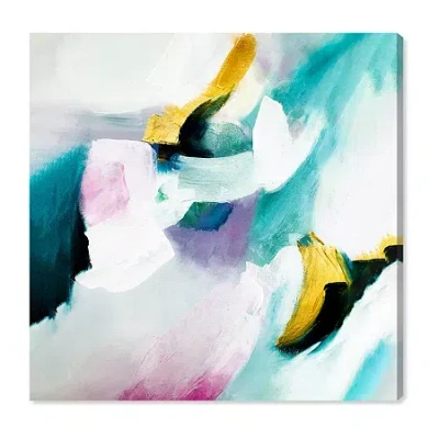 Art Remedy "still Violas Ii" Giclee Abstract Canvas Art In Blue