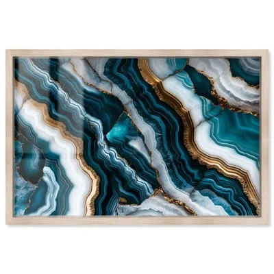 Art Remedy Teal Tides Treasure I Shadowbox Print Teal Wall Art By  In Cream