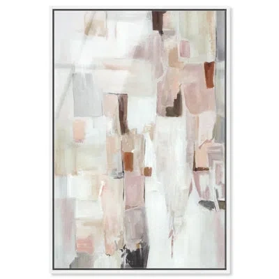 Art Remedy Tender Grey Ii - Ira Colmeva Framed Acrylic Abstract Oversized Print By , White Frame, 44  In Multi