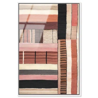 Art Remedy Terracotta Dialogue Ii - Ira Colmeva Framed Acrylic Abstract Oversized Print By , White Fr In Multi