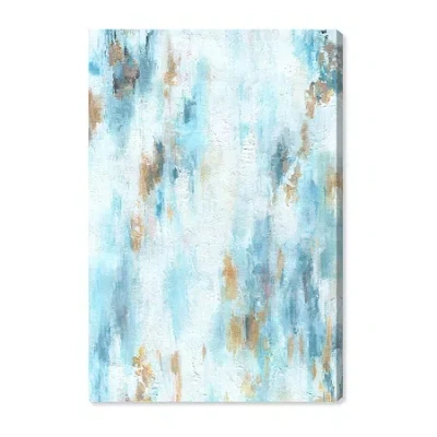 Art Remedy "textured Shades" Giclee Abstract Canvas Art In Blue