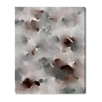 Art Remedy "the Winter February" Giclee Abstract Canvas Art In Brown