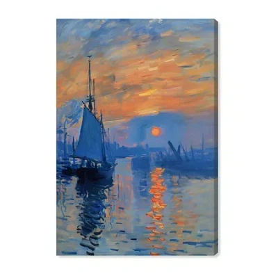 Art Remedy "till Dusk" Giclee Nautical And Coastal Canvas Art In Blue