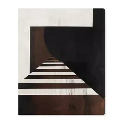 Art Remedy "vertigo" Giclee Abstract Canvas Art In Brown