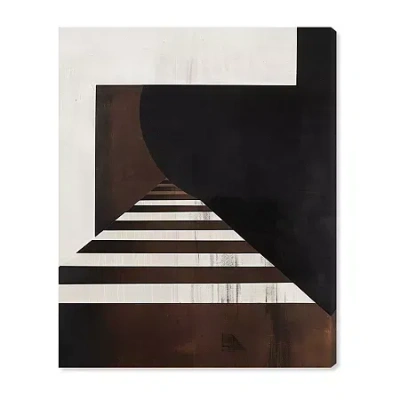 Art Remedy "vertigo" Giclee Abstract Canvas Art In Brown