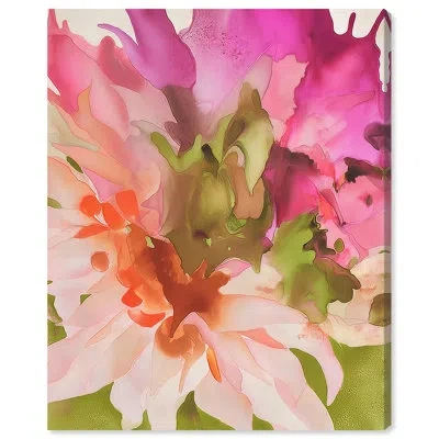 Art Remedy Vibrant Fluidity Floral Iii Canvas Print Tropical Decor By  In Gallery Wrapped