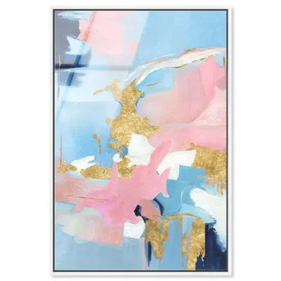 Art Remedy Whisper Of Dawn I - Ira Colmeva Framed Acrylic Abstract Oversized Print By , White Frame,  In Multi