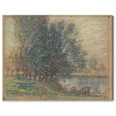 Art Remedy Willows, Longpre, France Canvas Vintage Nature Print By  In Wrapped Canvas