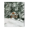 Art Remedy "winter In December" Giclee Nature And Landscape Canvas Art In Brown