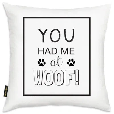 Art Remedy Woof Throw Pillow