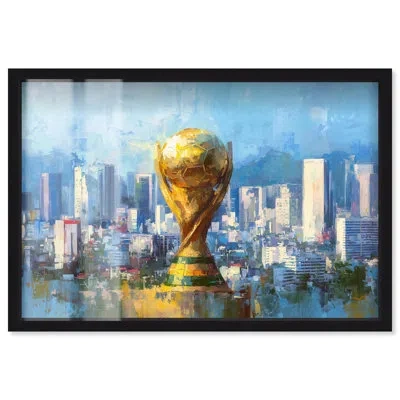 Art Remedy World Cup City Teen Art Shadowbox Print By  In Black